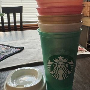 Starbucks Multicolor Reusable Mug Set